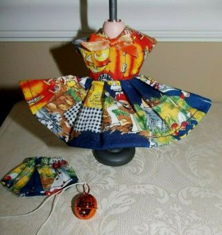 Cute Hand Made Halloween Dress/panties For 8 Inch Dolls