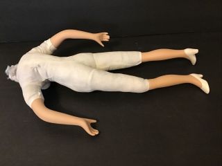 Porcelain Doll Body Stuffed Muslin Torso W/Arms - Legs - 16”Tall - White Hi Heels (D15) 3
