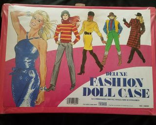 Vintage Tara Toy Corp Deluxe Fashion Doll Case 17x12 " Vinyl Carry Storage Barbie