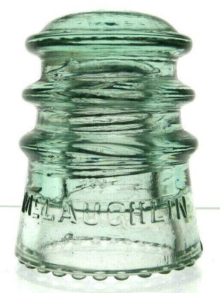 Cd 115 Ice Green Mclaughlin No.  10 Antique Glass Insulator L1