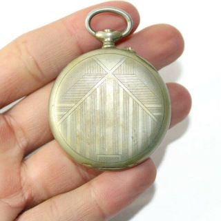 Antique French Aurore Pocket Watch Silver Argentan Old Collectible Not