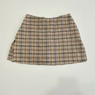Vintage 90s Venus Tan And Black Plaid Mini Skort Size Small Skirt W/ Shorts
