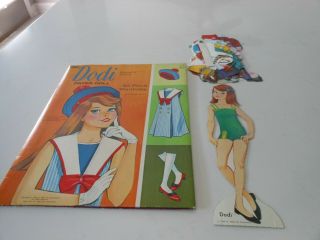 1966 Ideal Toy Corp: Dodi Paper Doll & Wardrobe With Handy Carry Pocket