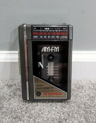 Vintage Ge Radio Tape Cassette Player 3 - 5470b Portable Am/fm