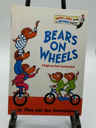 Vintage 1969 Bears On Wheels Berenstain Bears Dr.  Seuss Book Club Edition Euc