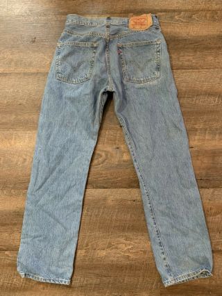 Vintage Levi’s 501 Jeans Size 31 X 32 (fits30x31.  5) Distressed Faded Usa Blue