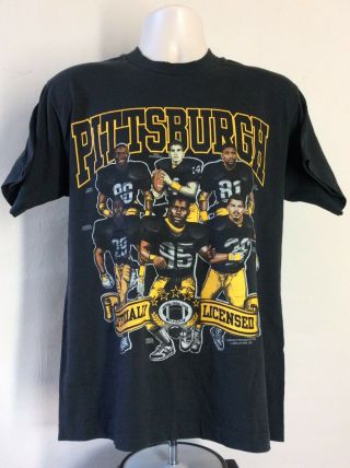 Vtg Early 90s Pittsburgh Steelers T - Shirt L Screen Stars Barry Foster Greg Lloyd