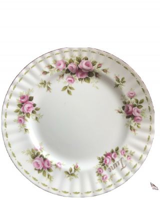 Royal Albert Flower Of The Month (montrose) Salad Plate June/ Roses 8” Wide