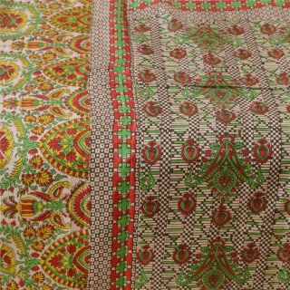 Sanskriti Vintage Sarees 100 Pure Silk Printed Indian Sari Craft Decor Fabric 3
