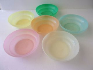 Vintage Tupperware Cereal Bowls 6 Colors All In No Lids