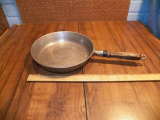 Vintage Club Hammered Aluminum Cookware 9” Skillet Frying Pan W Wood Handle
