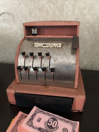 Vintage Tom Thumb Toy Metal Cash Register