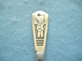 Vintage Imperial Silver Plate Childrens Fork - Clown With Balloon Pattern