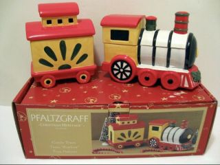 Pfaltzgraff Christmas Heritage Train Car Candy/cookie Jars 1999 -