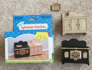 Vintage Sylvanian Families Epoch Oven Set Boxed Tomy 1980s 2