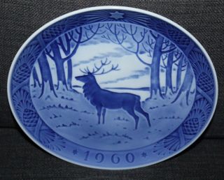 Royal Copenhagen Christmas Plate Denmark 1960 The Stag Deer