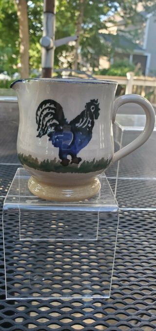 Vintage Nicholas Mosse Pottery Rooster Creamer Small Pitcher