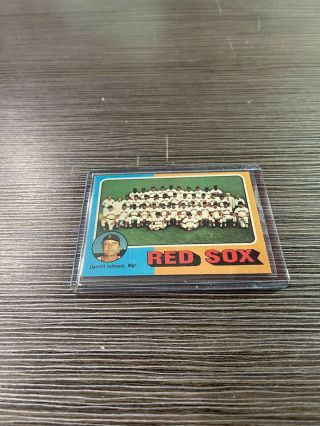 Vintage 1975 Topps Baseball Card Set Break Red Sox Team Checklist 172 Ex,