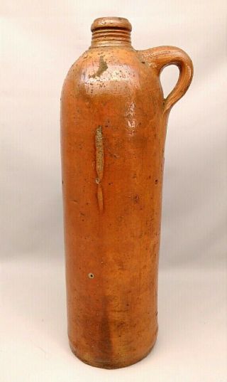 Antique Roisdorfer Mineral Quelle Stoneware Pottery Water Bottle N3 Circa 1880s