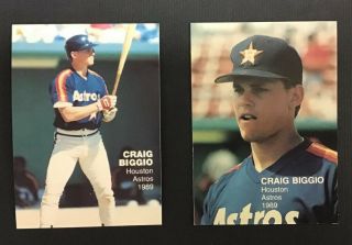 Vintage Rare 1989 Craig Biggio Houston Astros Rookie Cards Broder (2) Hof