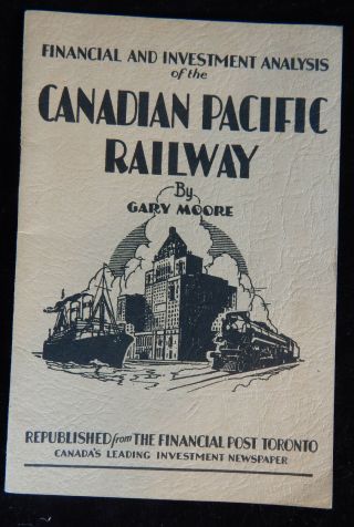 Vintage 1929 Canadian Pacific Railway Railroad Financial & Investment Booklet
