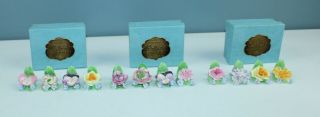 12 Vintage Boxed Coalport Porcelain Flowers Place Card Holders