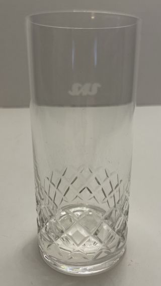 Vintage Sas Airlines In - Flight Logo Cordial / Drinking Glass 4.  5 " Tall