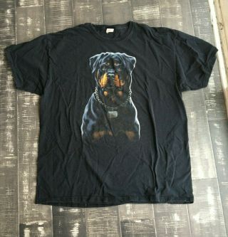 19 - Vintage T Shirt Rottweiler Fear Is For Other 2xl