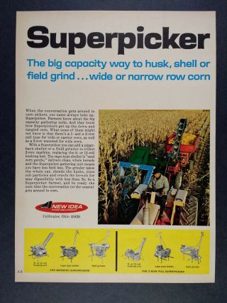 1967 Idea Superpicker Corn Pickers Vintage Print Ad
