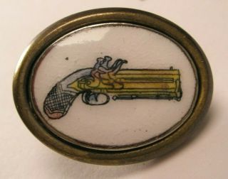- Flintlock Derringer Pocket Pistol Vintage Tiny Small Tie Bar Clip Gun Duel