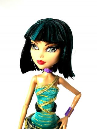 Monster High Doll Cleo De Nile Gold Shoes Redressed Short Hair 2008
