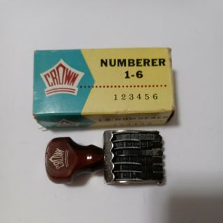 Vintage Numbers Ink Stamp 1 - 6