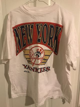 Vintage York Yankees 1996 Majestic Off The Bench T Shirt Mens L Mlb