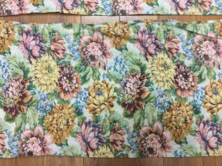 VINTAGE PILLOW CASES SET OF 2 KING FLORAL TAPESTRY - LOOK 100 PURE COTTON MULTI 2