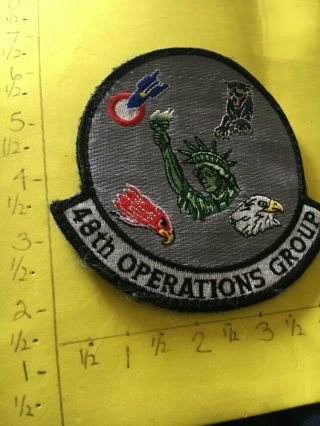 Vintage Usaf Patch 48th Operations Group Gaggle With Hook & Loop Back