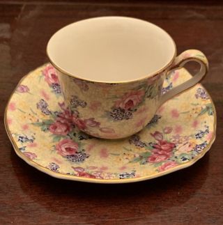 Royal Winton Grimwades England Made Welbeck Chintz Floral Tea - Cup Saucer 1995