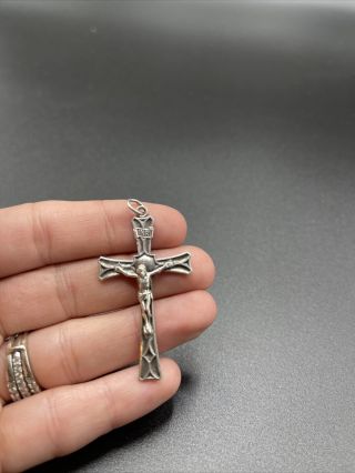 925 Sterling Silver Vintage Crucifix Cross Pendant 883