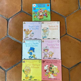 7 Vintage Strawberry Shortcake Books And Records 1980 