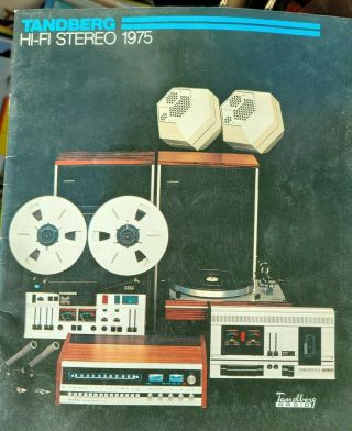 Vtg 1975 Tandberg Hi - Fi Stereo Sales Brochure
