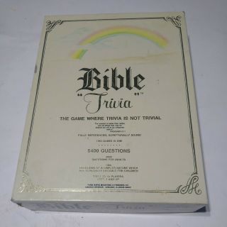 Vintage 1984 Cadaco Bible Trivia 5400 Questions Board Game - Complete