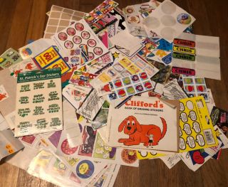 Vintage School Reward Sticker Seals Kids Clifford Ephemera Sheets