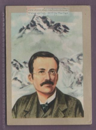 Mountaineer Albert Mummery Died Climbing Himalayan Nanga Parbat Vintage Ad Card