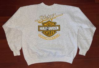 Vintage Harley Davidson Sturgis Black Hills Rally Crewneck Sweater 50 Polyester