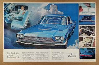 1966 Ford Thunderbird Town Hardtop Vintage Print Ad