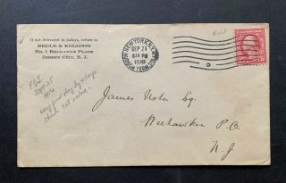 9/21/1916 Rare 463 Pre Fdc By 4 Days First Day Is 9/25/1916 Ny Machine Cxl