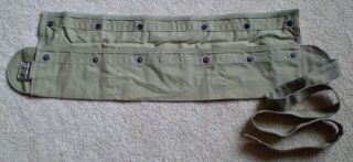 Vintage Wwii U.  S.  Army Green Canvas 3 - Pocket Money Belt - Private Purchase
