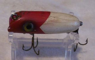 Vintage Wood South Bend Spin Oreno Lure 7/01/19pot Red White