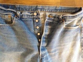 Vintage Button Fly Levis 501xx Denim Jeans Tag 40x30 (actual 38x28) Medium Wash
