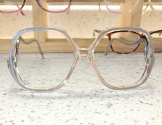 Vintage 70s Drop - Arm Womens Oversized Eye Glass Frames (frames Only) 55 - 21 - 135