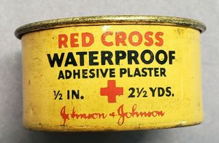 Vintage Red Cross Waterproof Adhesive Plaster Johnson And Johnson